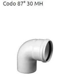 TIG CODO A 87 30° 160mm MH JE DESAGUE JE C