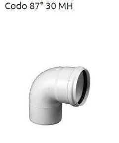 CODO 87 30° MH 40mm DESAGÜE JUNTA ELASTICA TIGRE (Desagüe Cloacal)