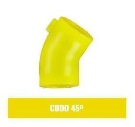 IPS CODO 45° 50mm P/GAS VANTEC