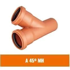 IPS RAMAL SIMPLE 45° 63x40mm MH DESAGUE