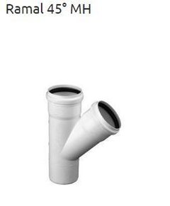 RAMAL 45° MH 110x63mm DESAGÜE JUNTA ELASTICA TIGRE (Desagüe Cloacal)