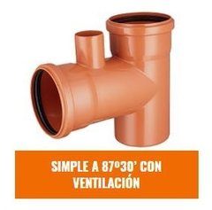 IPS RAMAL SIMPLE A 87°30° C/V ENTRADASILACION 110mm DESAGÜE (Desagüe Cloacal)