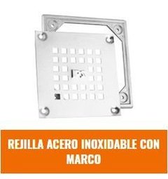 IPS REJILLA PLATEADA C/MARCO 10x10cm DESAGÜE (Desagüe Cloacal)