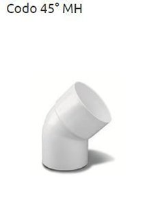 CODO POLIANGULAR A 0 A 45 MH 63mm DESAGÜE JUNTA ELASTICA TIGRE (Desagüe Cloacal)