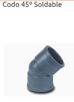 CODO 45º 25mm SOLDABLE TIGRE SD C