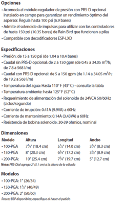 ELECTROVALVULA 2" RAIN BIRD Serie PGA - Vital Servicios - Piscinas, Climatización, Redes de Agua, Riego