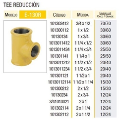 TE RED 90° 2x1-1/2' HHH EPOXI LATYN (Epoxi, Gas)