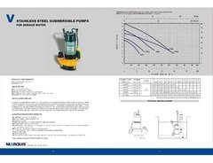BOMBA SUMERGIBLE CLOACAL MARQUIS V450F 0.5HP Solidos hasta 30mm (Desagote, Drenaje, Achique) - comprar online