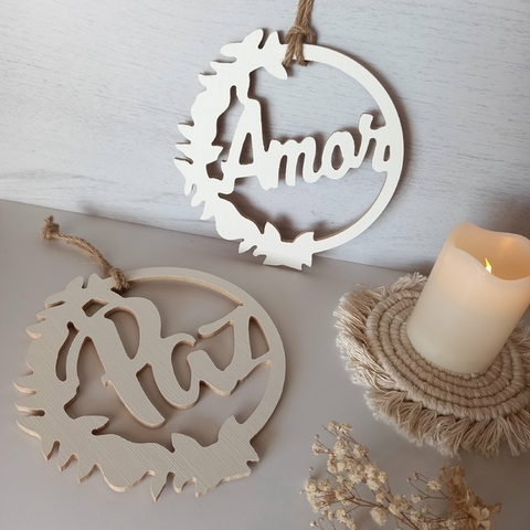 SET COLGANTE AMOR PAZ X 20 CM