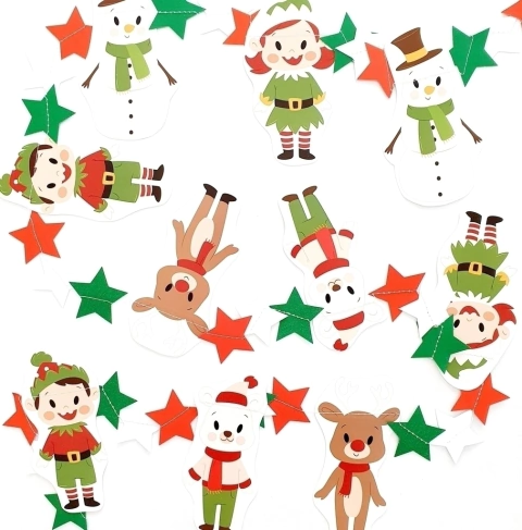 GUIRNALDA DUENDES Y MUÑECOS DE NIEVE