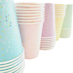 VASO CONFETTI PASTELES X 8 - comprar online