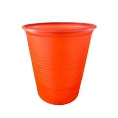 VASO PLASTICO NARANJA X 25