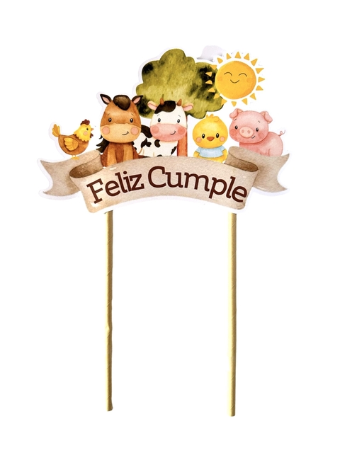 CAKE TOPPER FARM KIDS