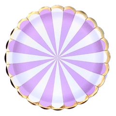 PLATO RULETA LILA PASTEL X 8