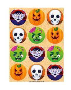 STICKERS PERSONAJES HALLOWEEN X 10