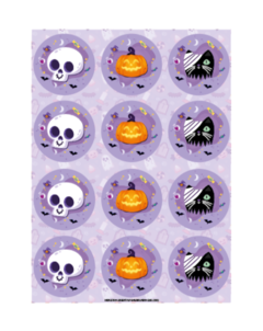 STICKERS HALLOWEEN VIOLETA X 10