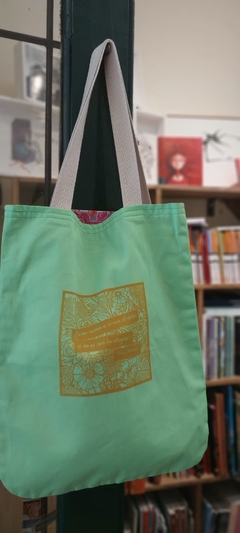 Tote bag con frase en internet