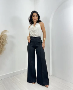 Calça Alfaiataria Pantalona - Preta - Imporium Modas