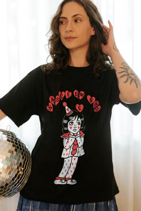 Camiseta Preta Palhacinha - comprar online