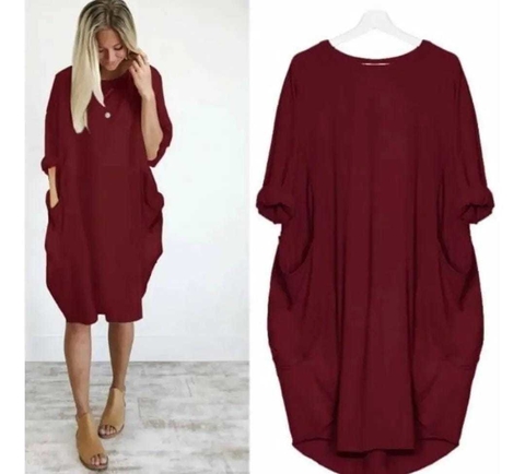 VESTIDO GLOBO BORDO