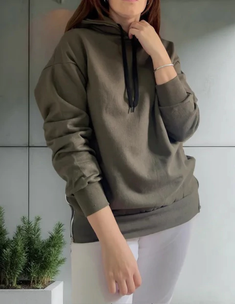 BUZO HIPSTER FRIZA VERDE - comprar online