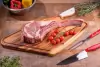 TÁBUA PARA CORTAR E SERVIR CHURRASCO - TOMAHAWK+