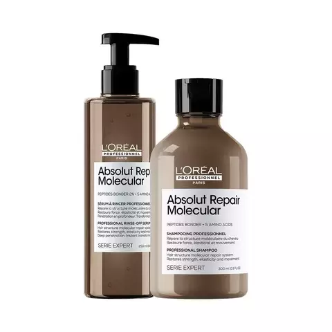Absolut Repair Molecular Kit | Serie Expert Loreal Professionnel | Shampoo + Serum