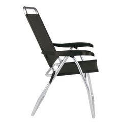 SILLA DE ALUMINIO BOREAL 4 POSICIONES NEGRA - tienda online