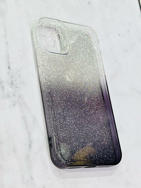 CASE BLACK AND SILVER GLIT IPH 11