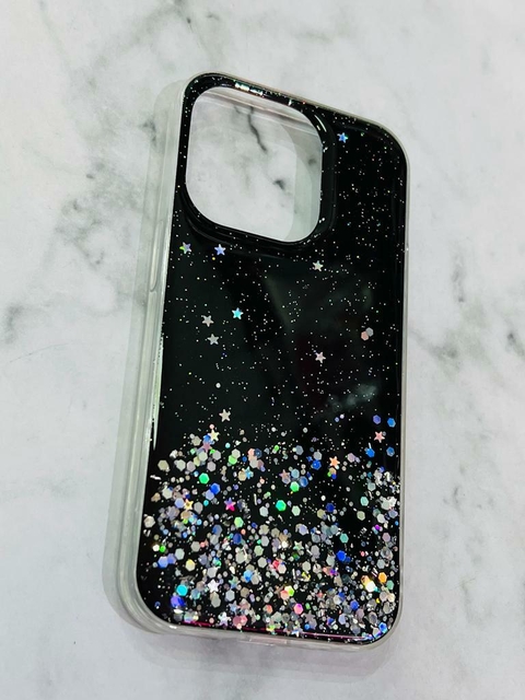 CASE BLACK GLIT IPH 14 PRO