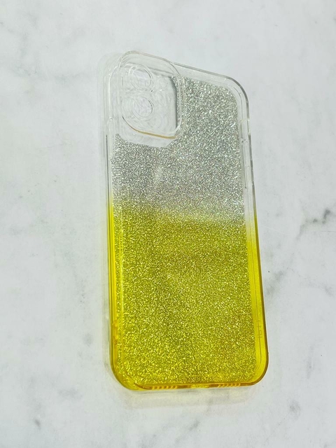 CASE YELLOW AND WHITE GLIT IPH 11