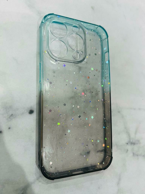 CASE BLUE BLACK GLITT IPH 14 PRO