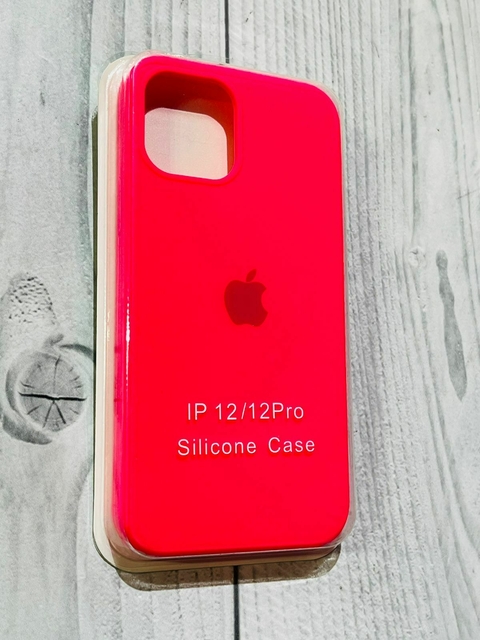 SILICONE CASE ROSA FLUOR IPH 12/12 PRO