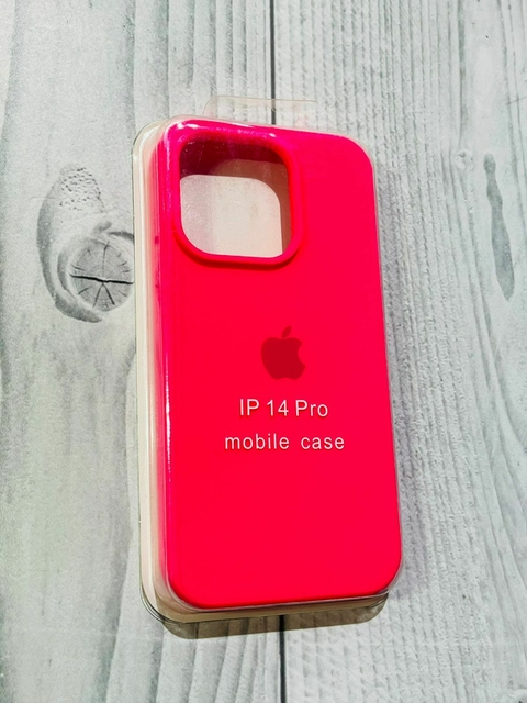 SILICONE CASE ROSA FLUOR IPH 14 PRO