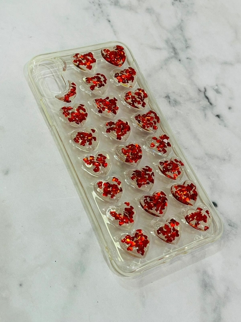 CASE HEARTS RED IPH XS MAX