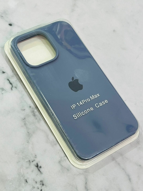 SILICONE CASE AZUL CENIZA IPH 14 PRO MAX