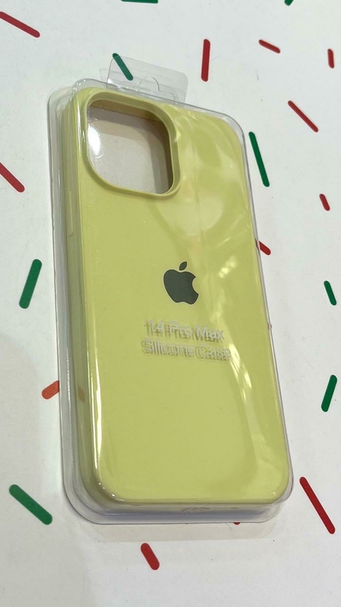 SILICONE CASE IPH 14 PRO MAX AMARILLO PASTEL