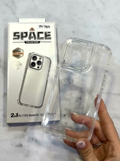 CASE REFORZADA SPACE CLEAR - IPH 14 PRO