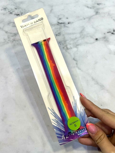 MALLA RELOJ SILICONE RAINBOW 42/44mm - comprar online