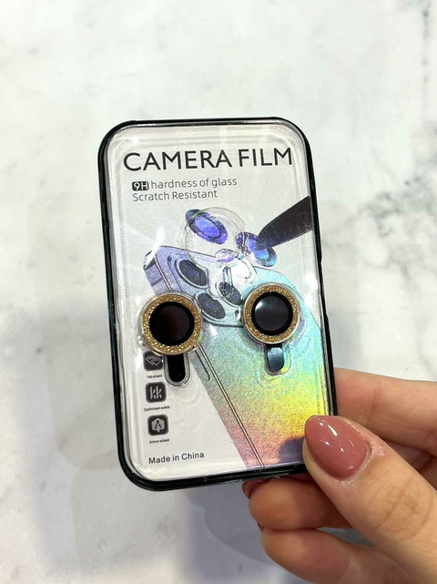 LENTE PARA CAMARA CON BRILLO DORADO IPH 13/13 MINI - comprar online