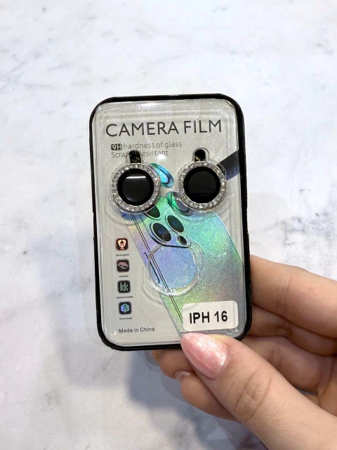 LENTE PARA CAMARA STRASS PLATEADO IPH 16 - comprar online