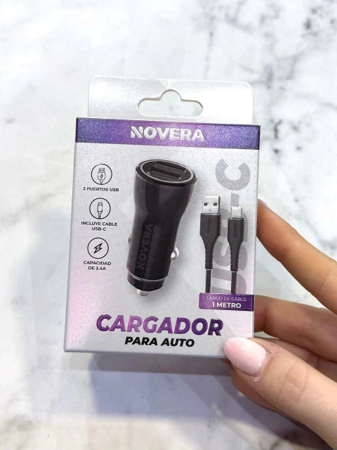CARGADOR PARA AUTO + CABLE C NOVERA - comprar online