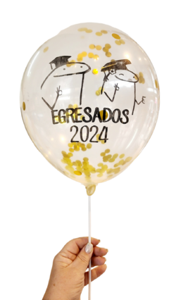 Globos cristal con confetti Egresados 2023