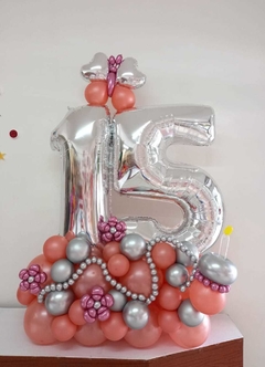 Balloon Bouquet 15 años Mariposa