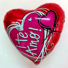 GLOBO 18" TE AMO OPCIONES VARIAS INFLADO CON HELIO