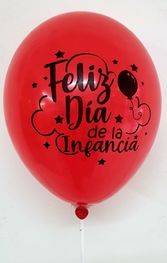 10 globos Feliz dia de la Infancia