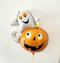 Globo calabaza con fantasma
