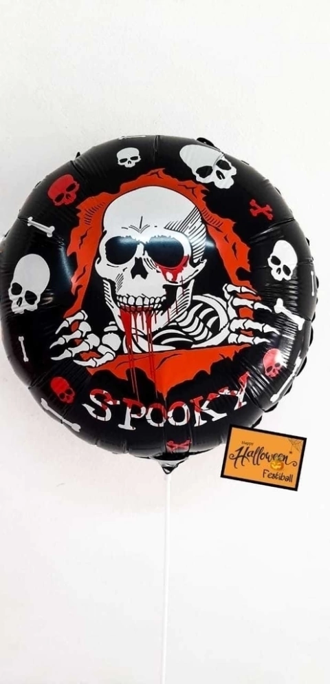 Globo de Mylar SPOOKY 18"- INFLADO CON HELIO