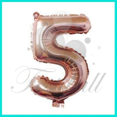 Imagen de Globo forma de numero 100 cm color Rosa gold INFLADO CON AIRE