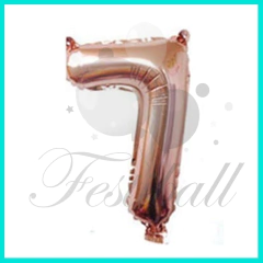 Globo forma de numero 100 cm color Rosa gold INFLADO CON AIRE - comprar online